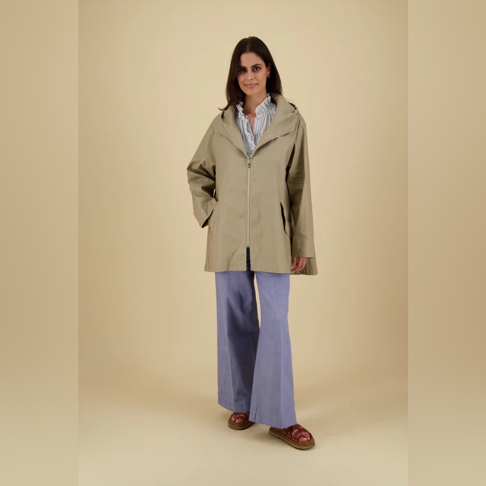 Pret Pour Partir Checkered Transitional Cotton Jacket Oversized Asymmetric Sz38 - Picture 8 of 8